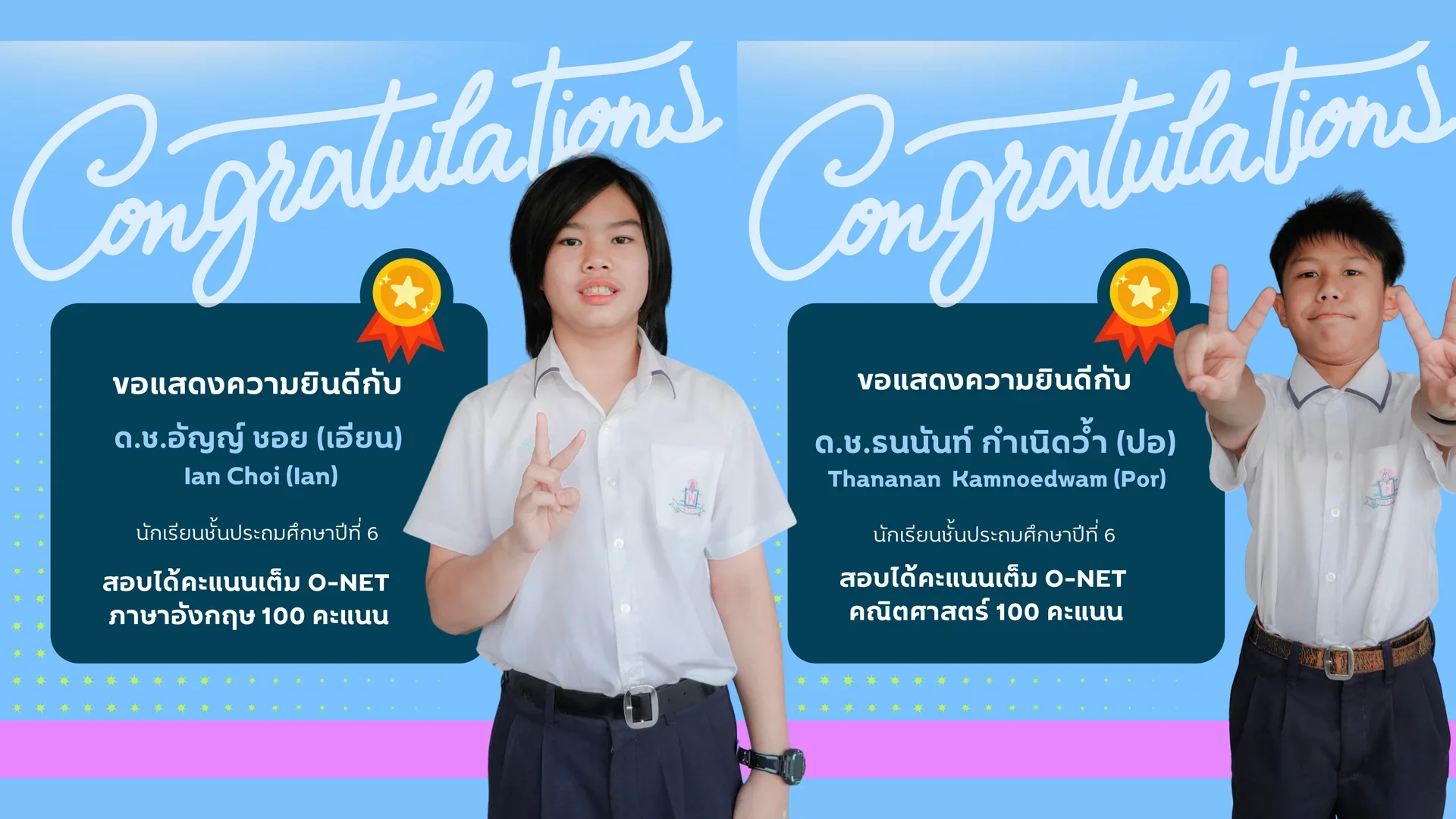 O-NET 100 คะแนนเต็ม
